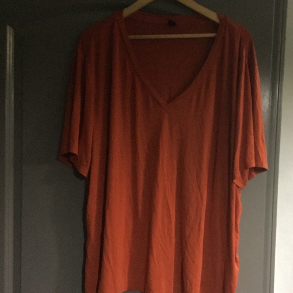 Women’s Orange V-Neck Shirt
